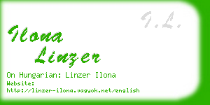 ilona linzer business card